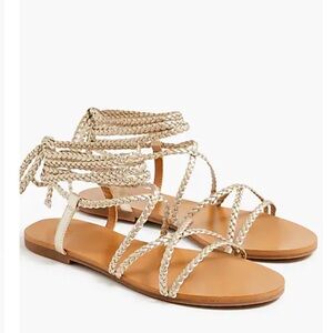 J. Crew factory gladiator style gold sandals size 9